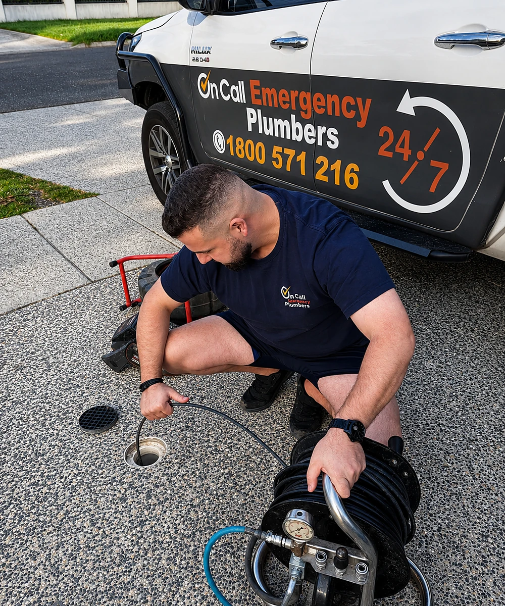 Emergency blocked drain plumber working in Moorabbin