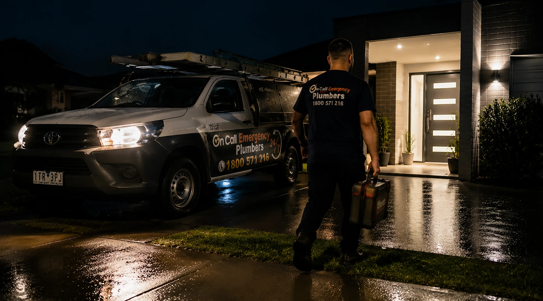 24-hour emergency plumber attending a Moorabbin property